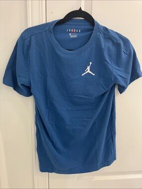 Jordan Blue Short-Sleeve Tee with White Jumpman